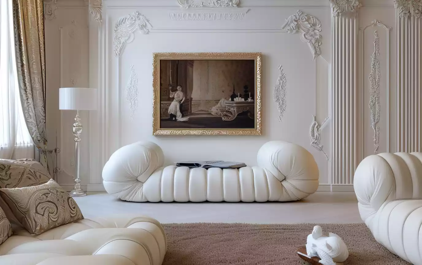 Ava Pearl Sofa in the ambience 3