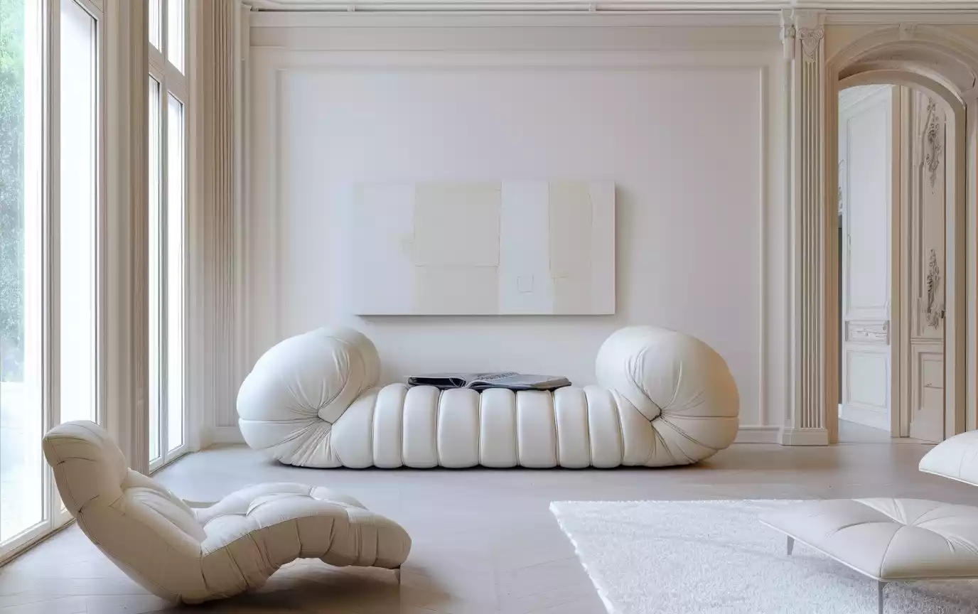 Ava Pearl Sofa in the ambience 4