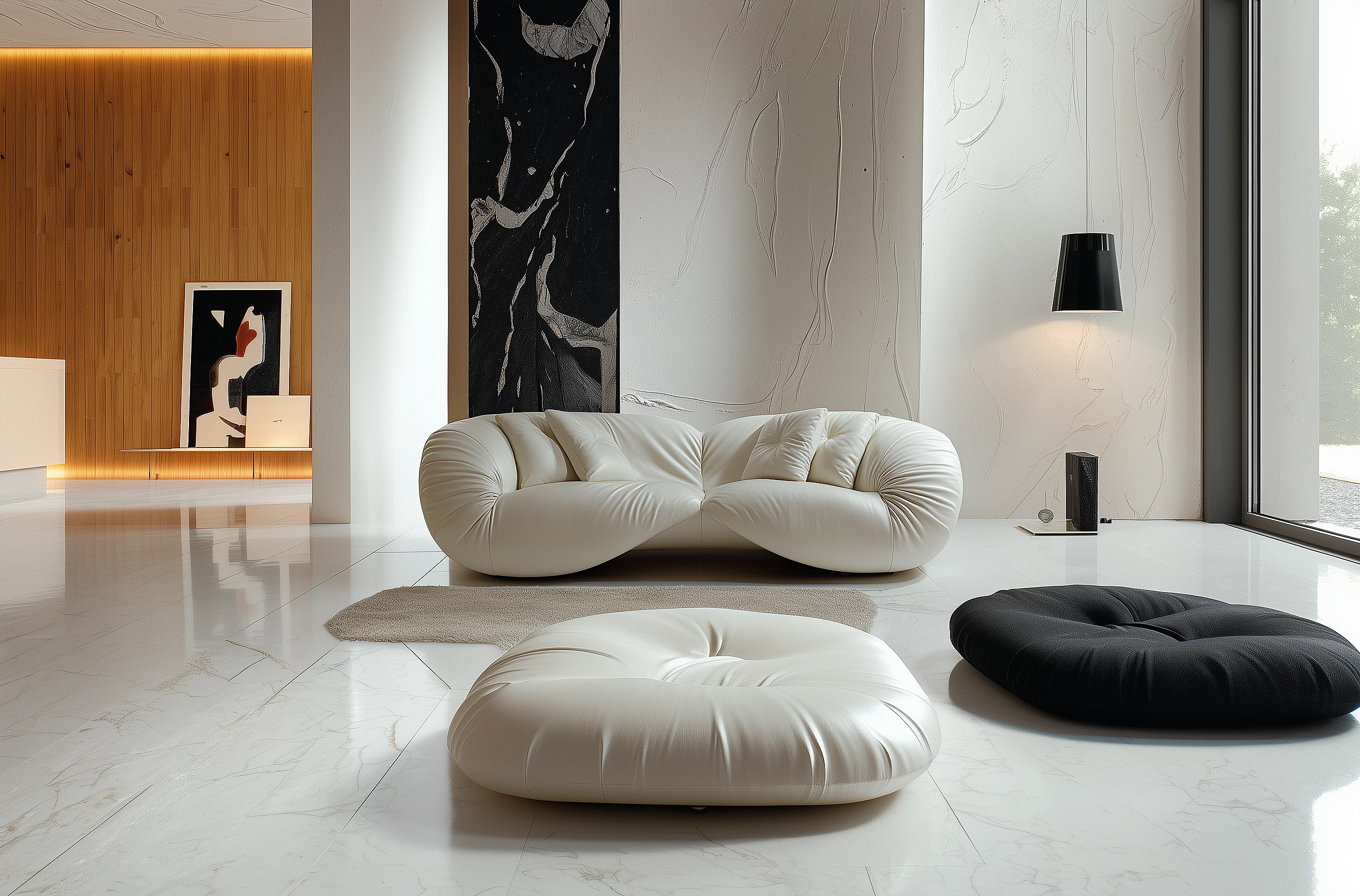 Evelyn K Pearl Sofa in the ambience