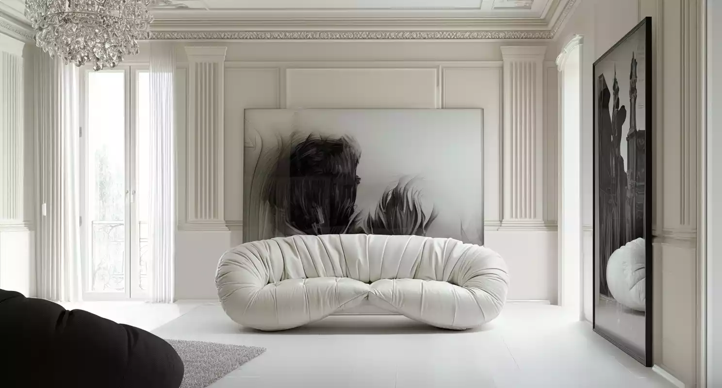 Harper S Pearl Sofa in the ambience
